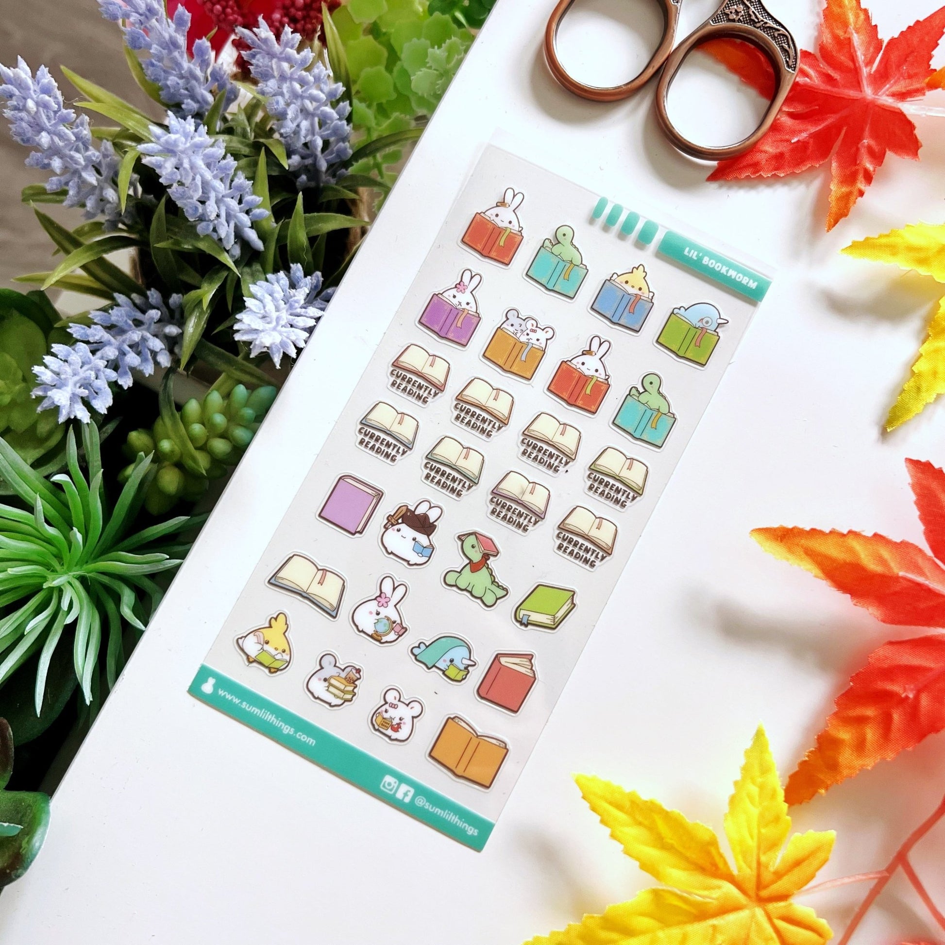 Seal Sticker - Lil' Bookworm - Transparent - SumLilThings