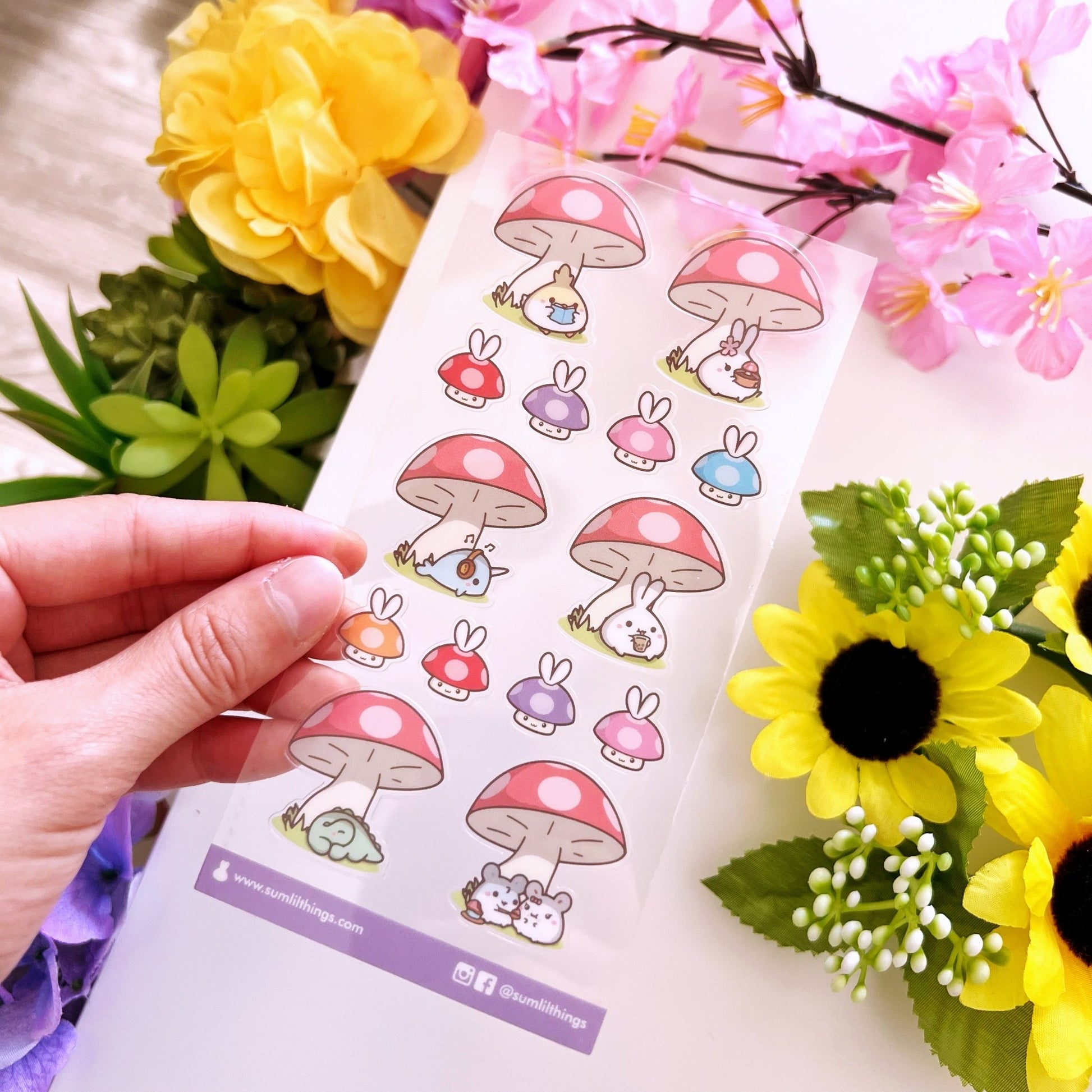 Seal Sticker - Lil' Mushroom Forest - Transparent - SumLilThings