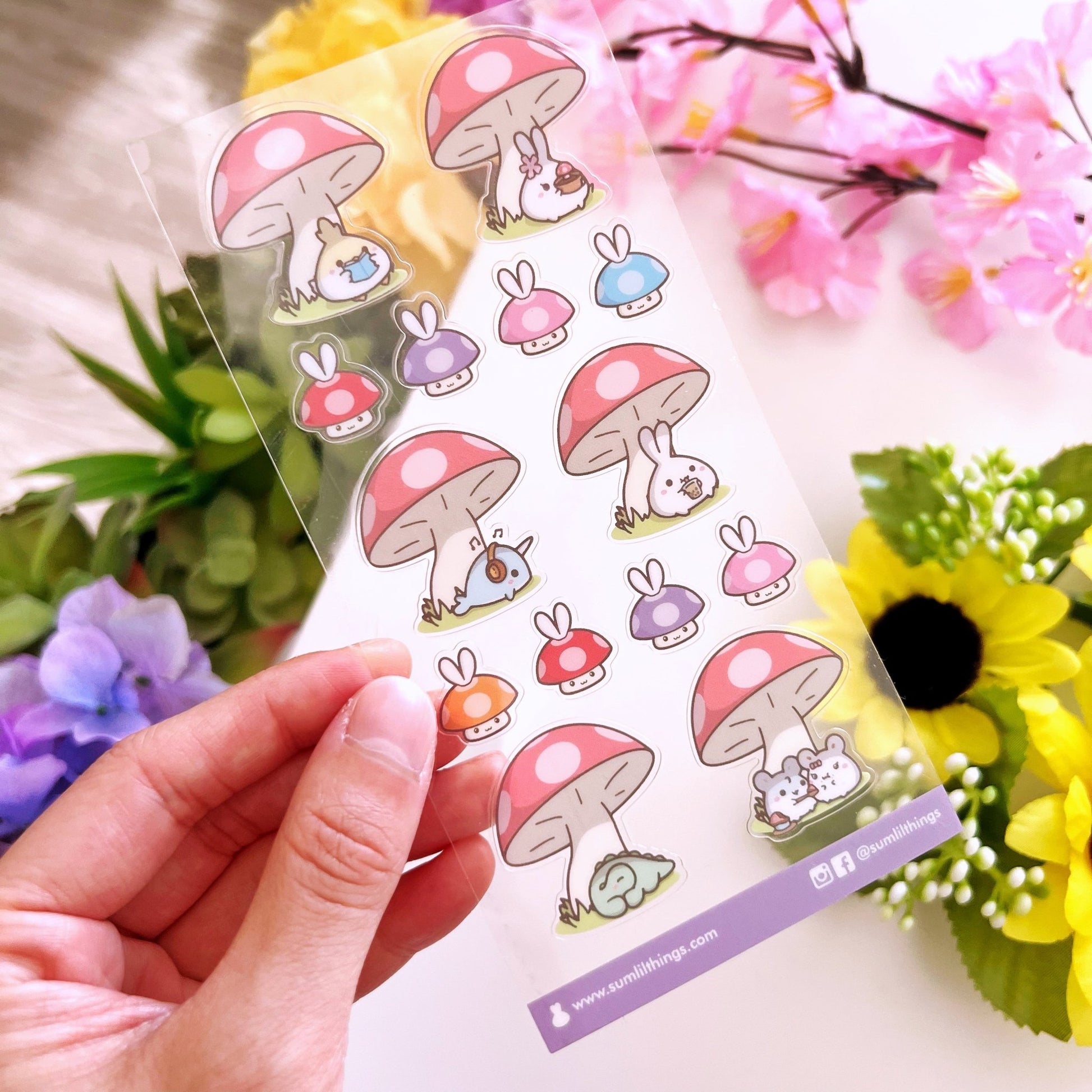 Seal Sticker - Lil' Mushroom Forest - Transparent - SumLilThings