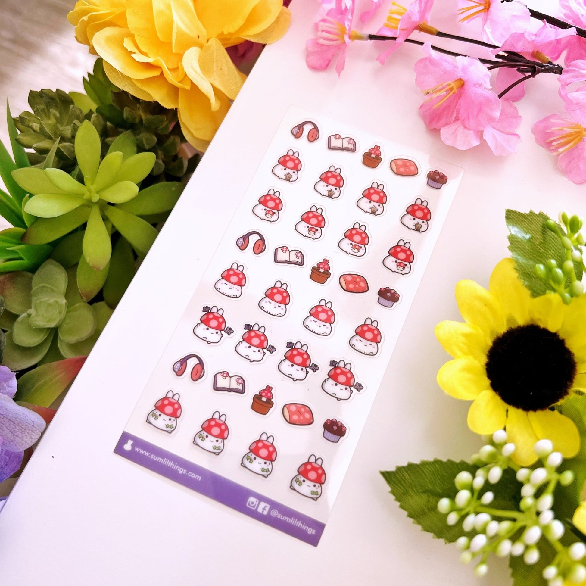 Seal Sticker - Lil' Mushrooms - Transparent - SumLilThings