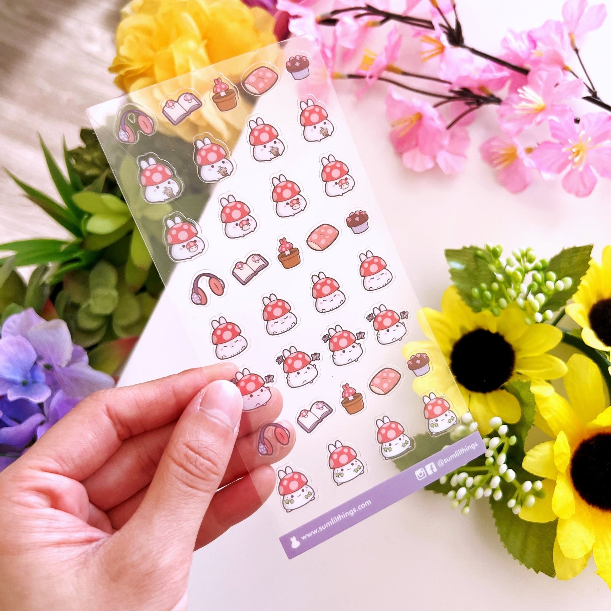 Seal Sticker - Lil' Mushrooms - Transparent - SumLilThings