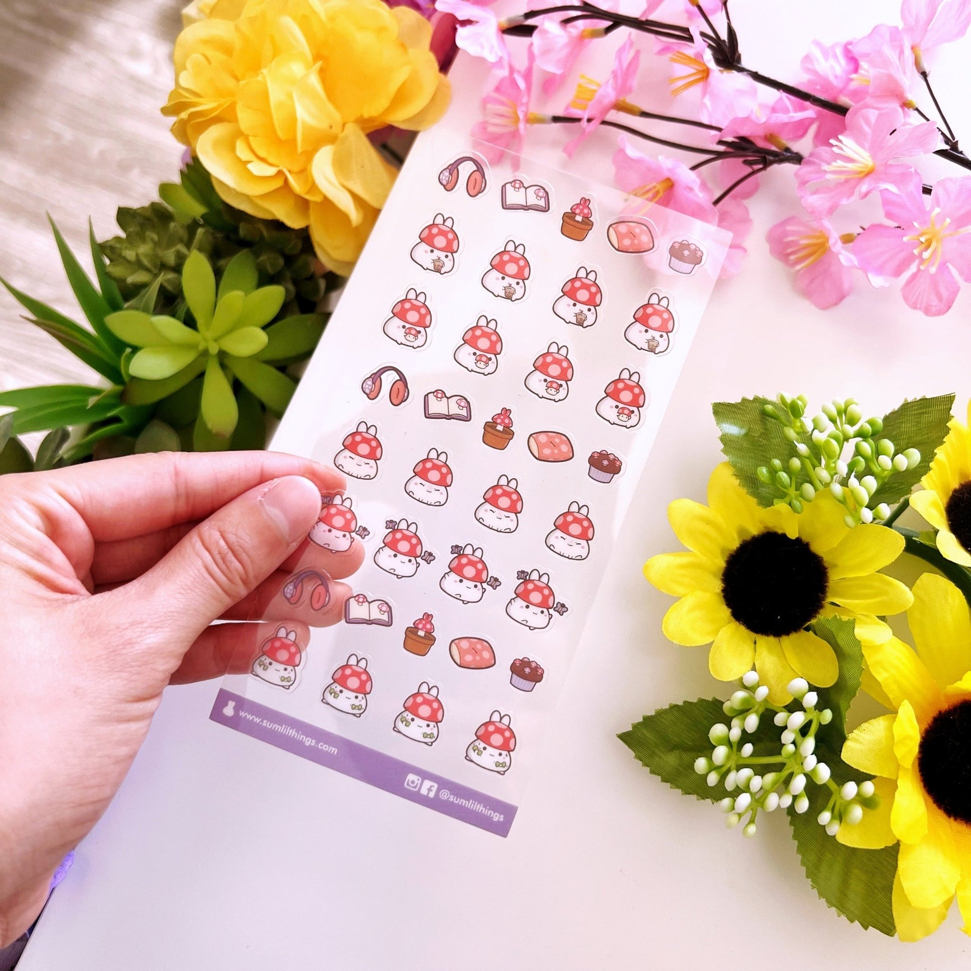 Seal Sticker - Lil' Mushrooms - Transparent - SumLilThings