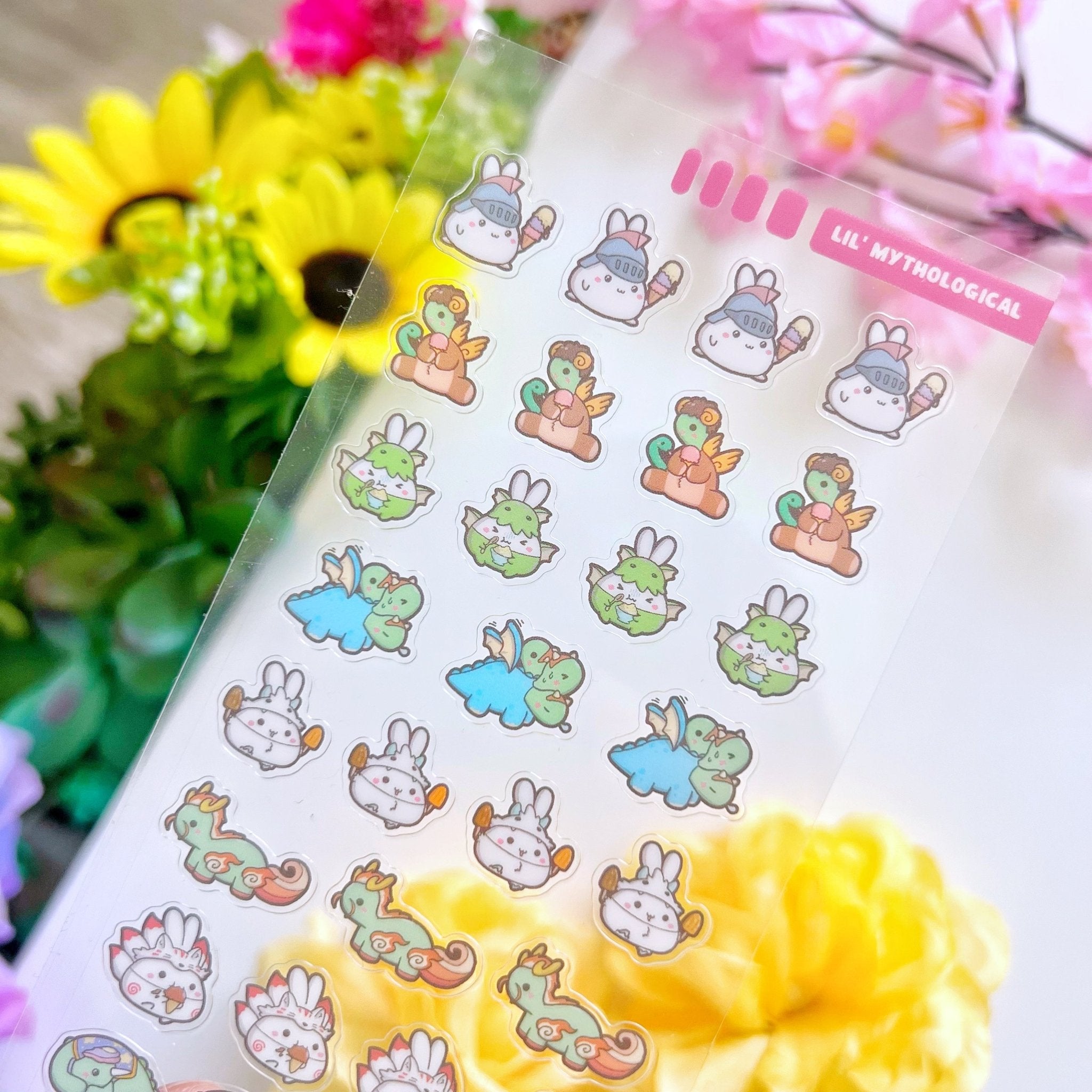 Seal Sticker - Lil&#39; Mythical Creatures Ver. 1 - Transparent - SumLilThings