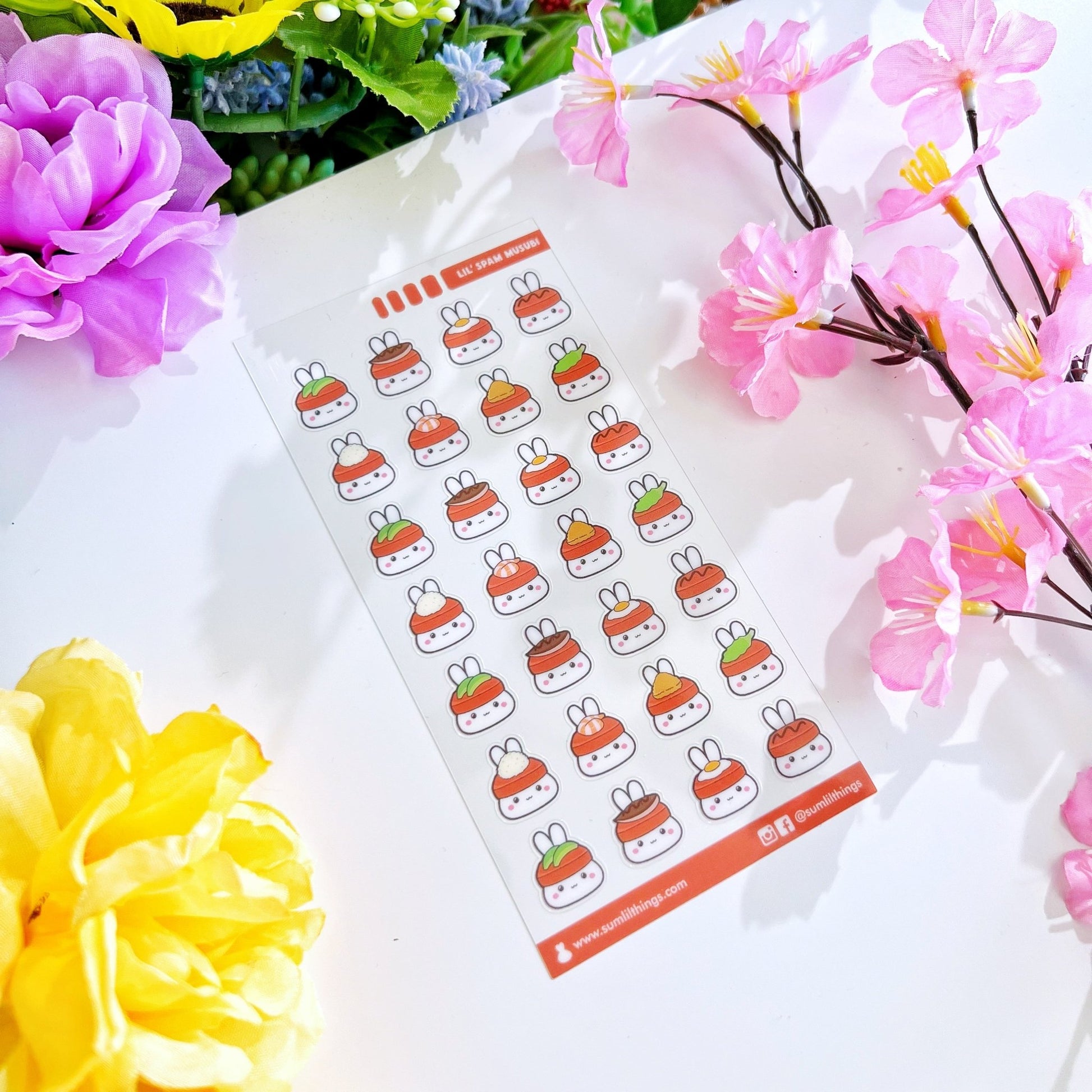 Seal Sticker - Lil' Spam Musubi - Transparent - SumLilThings