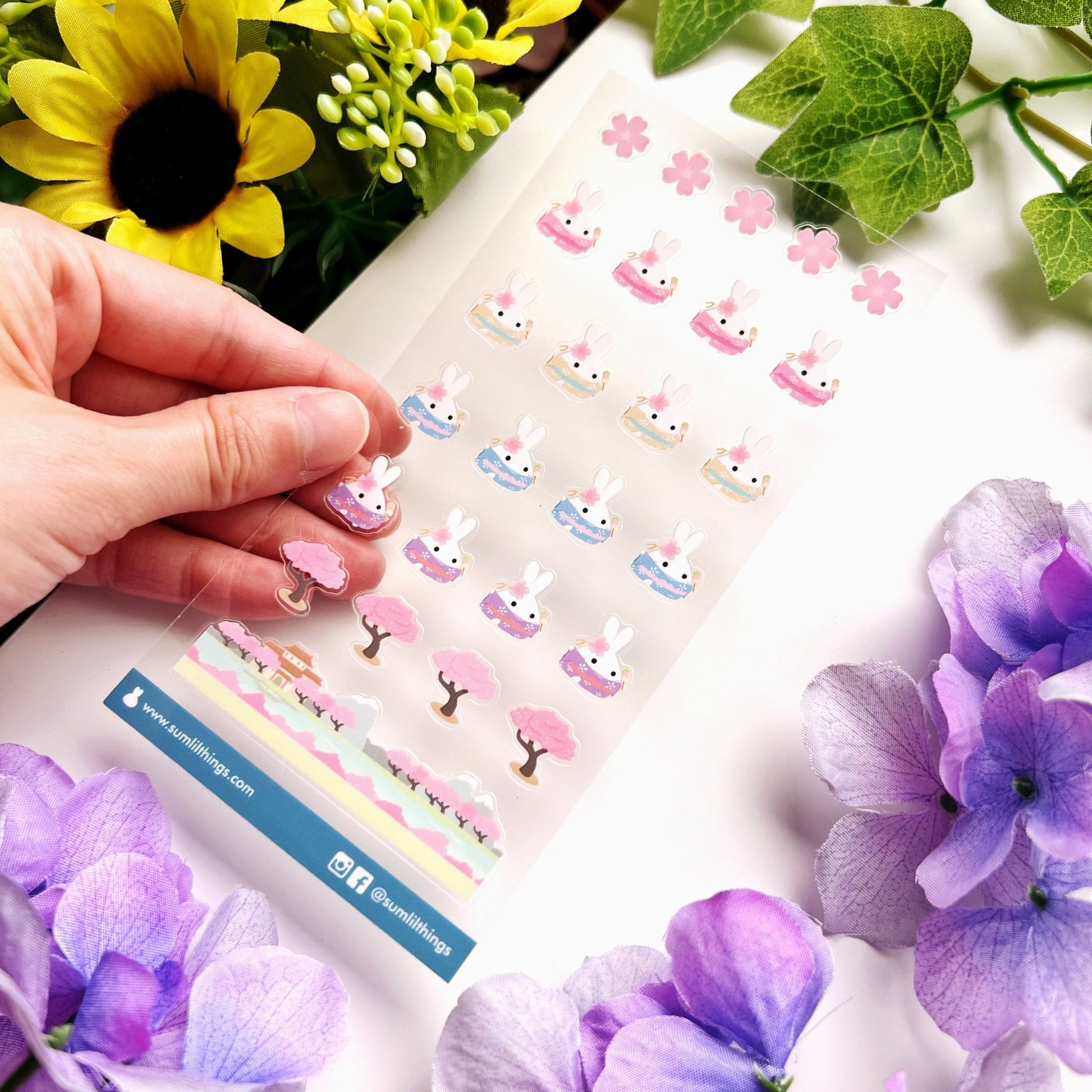Seal Sticker - Sakura Lil Kimonos - Transparent - SumLilThings