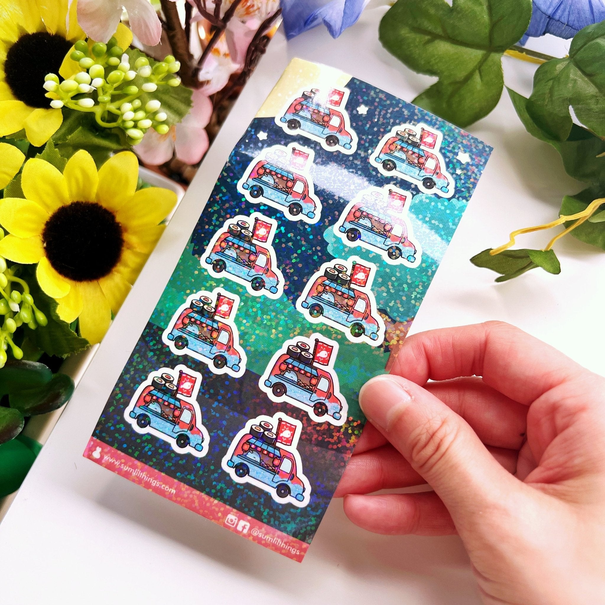 Seal Sticker - Sushi Food Truck - Holographic - SumLilThings