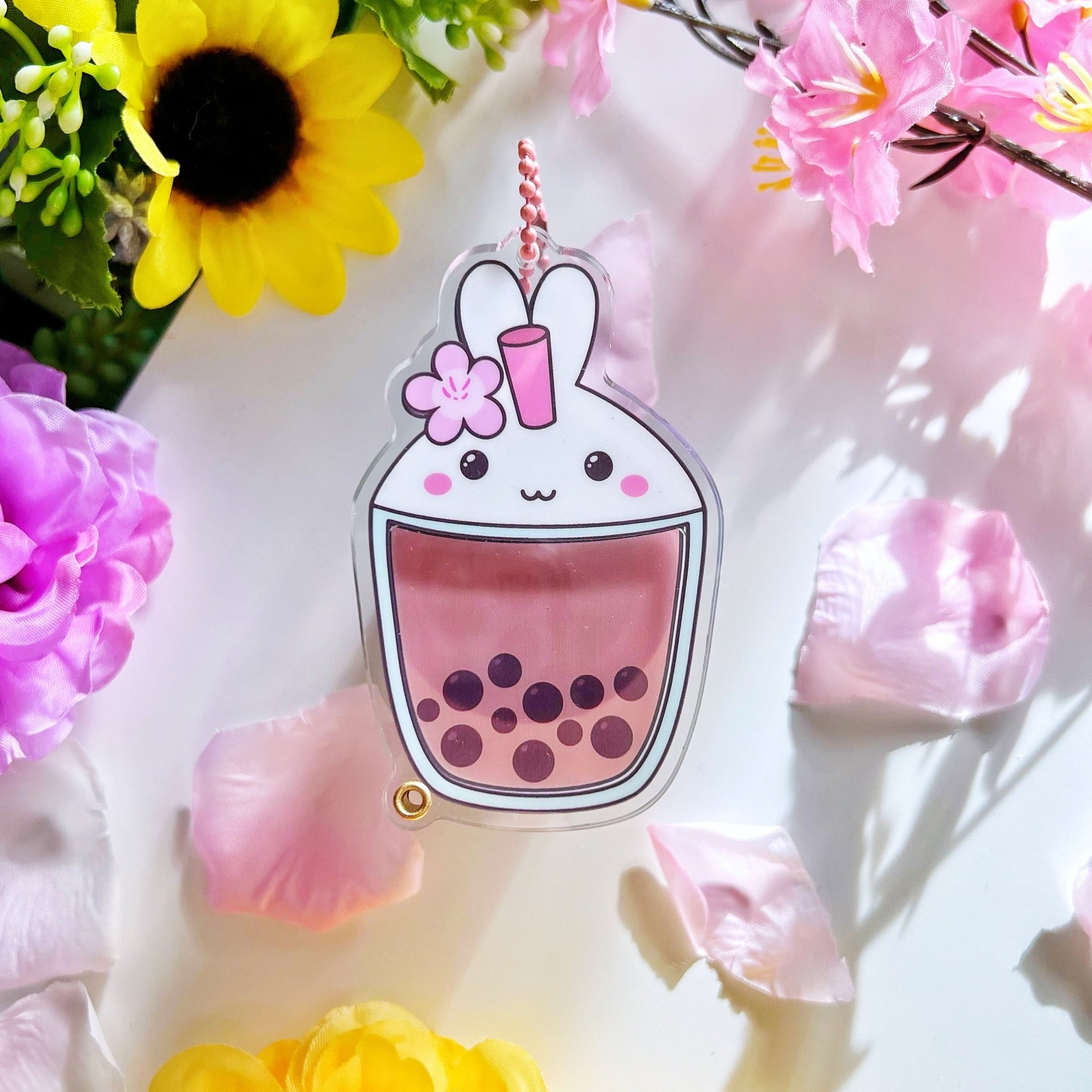 Shaker Keychain - Sakura Boba Cup (Refillable) with Blind Bag - SumLilThings