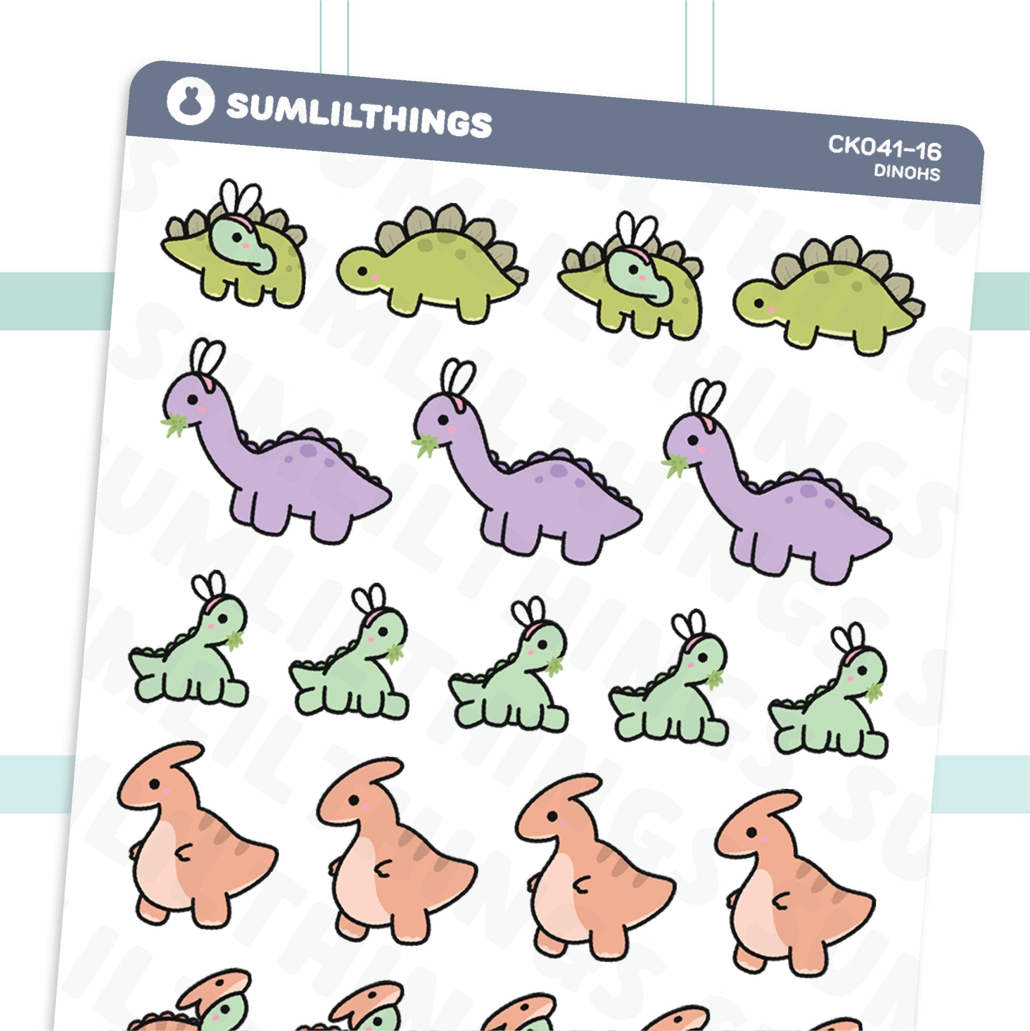 So Many Dinohs Stickers - SumLilThings