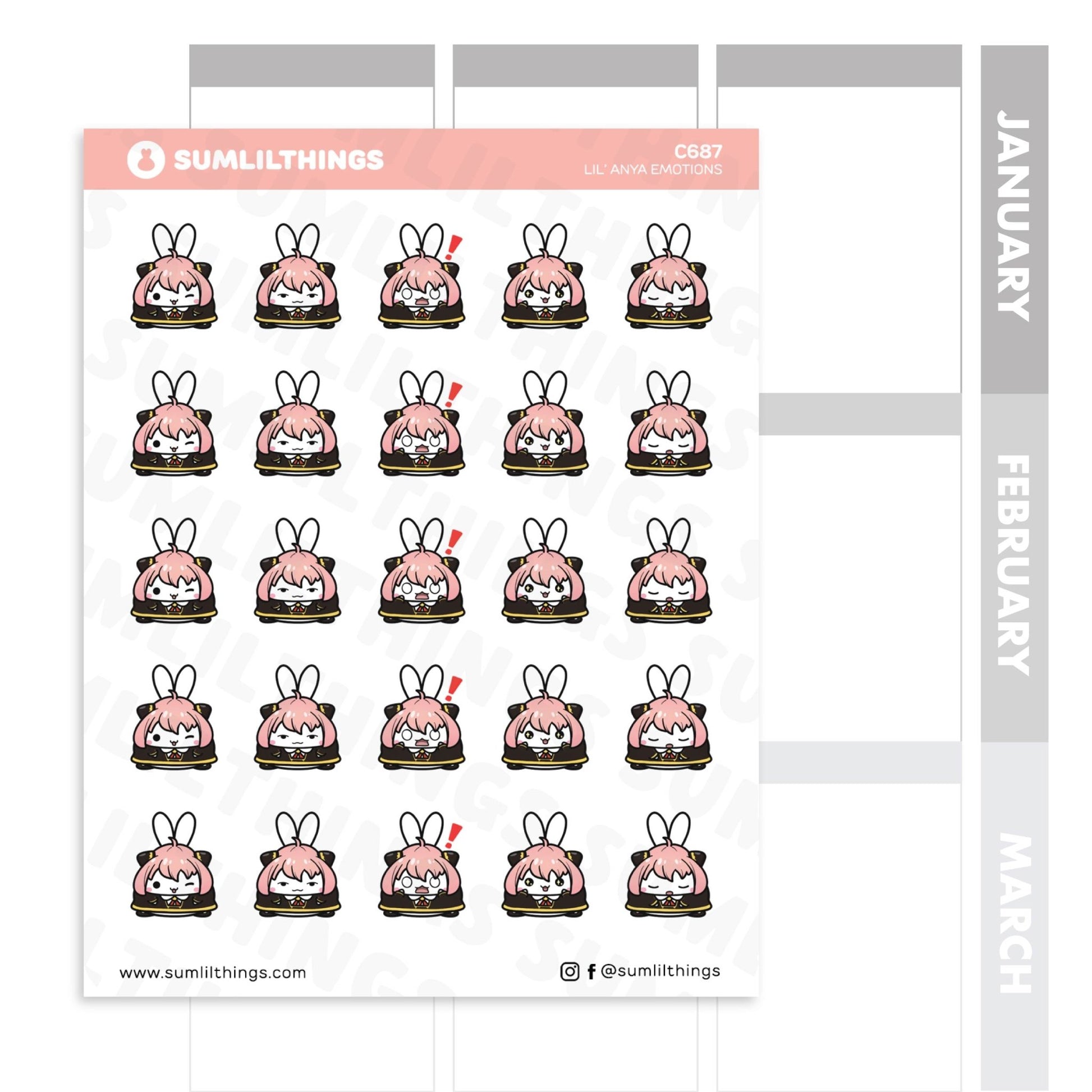 Spy Family Emotions Stickers - SumLilThings