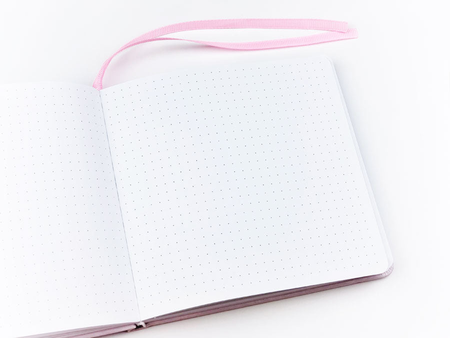Square PU Notebook - Lil' Sakura - Gold Foil (Dot Grid) - SumLilThings
