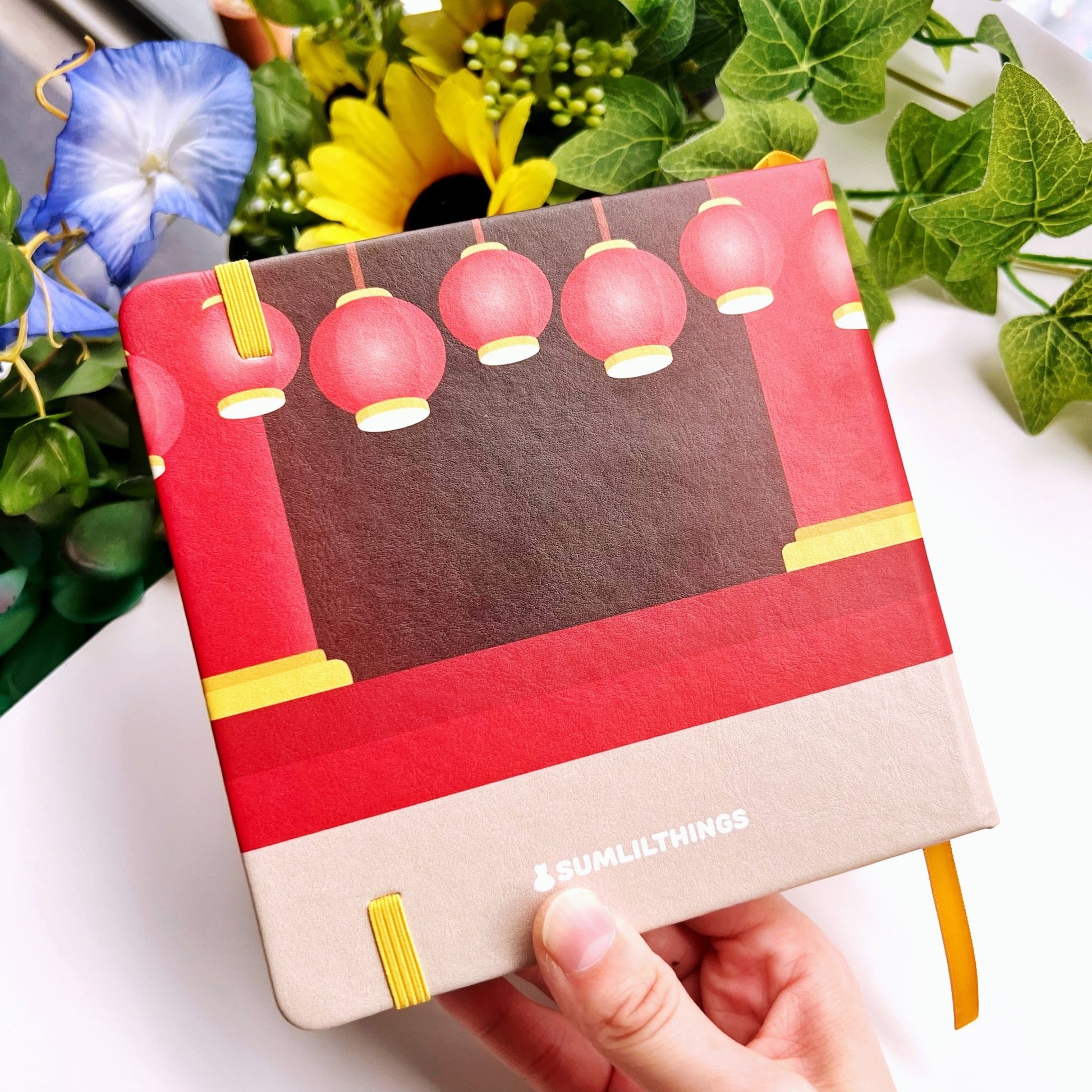 Square PU Notebook - Lunar New Year - Gold Foil (Dot Grid) - SumLilThings