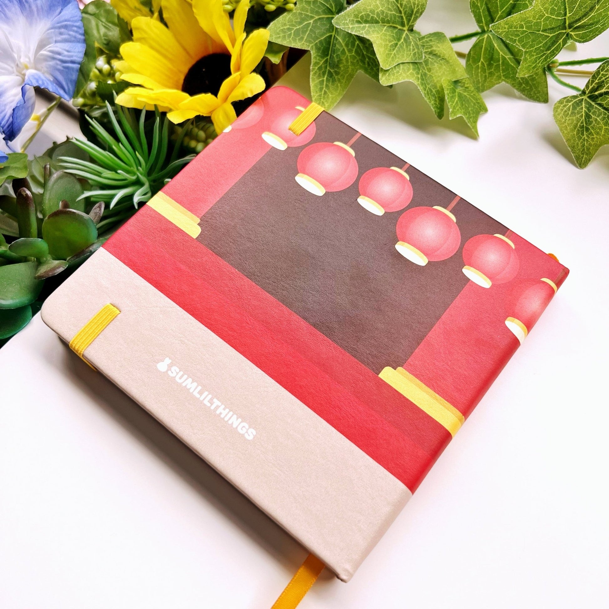 Square PU Notebook - Lunar New Year - Gold Foil (Dot Grid) - SumLilThings