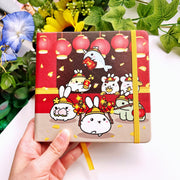 Square PU Notebook - Lunar New Year - Gold Foil (Dot Grid) - SumLilThings