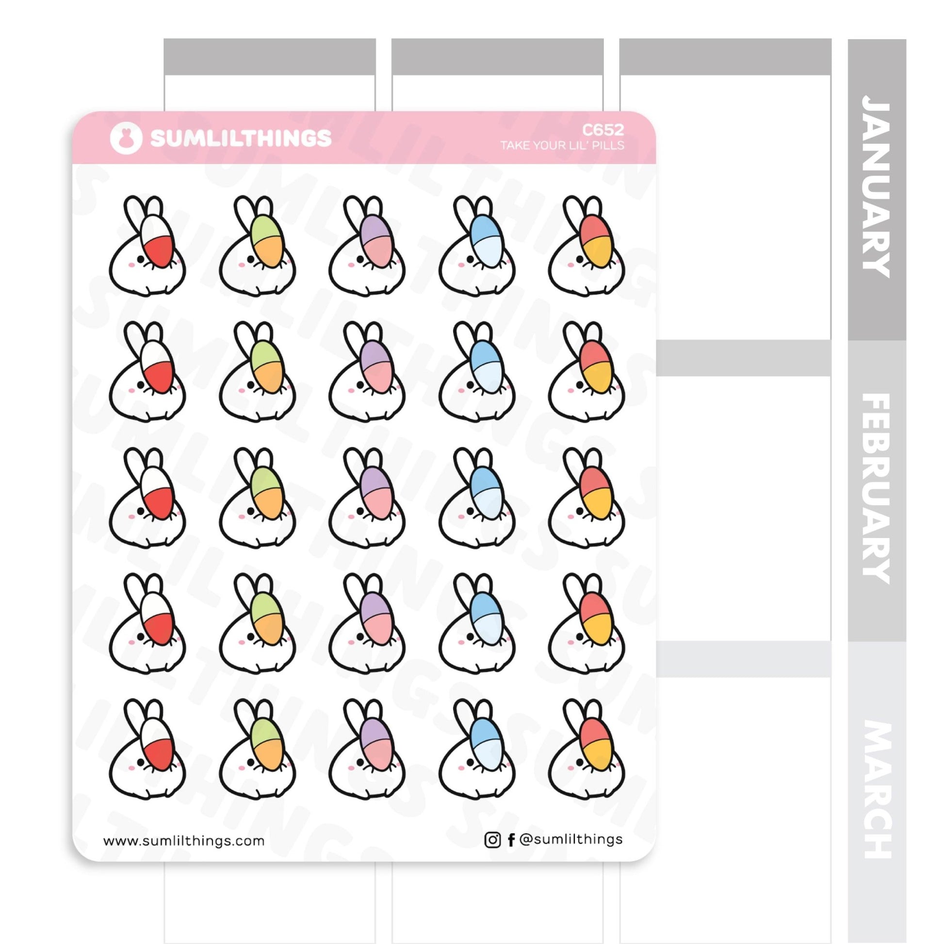 Take Your Pill Stickers - SumLilThings