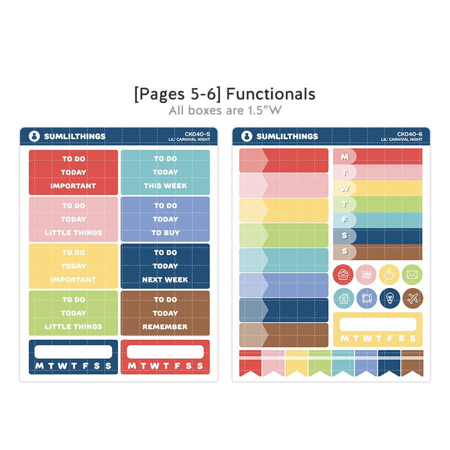 Vertical Kit - Carnival Night (11 Pages) - Holographic - SumLilThings