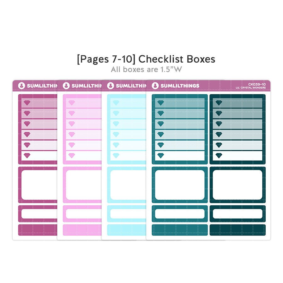 Vertical Kit - Crystal Wonders (11 Pages) - Holo Foil - SumLilThings