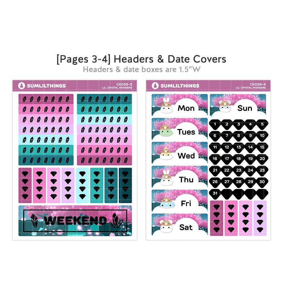 Vertical Kit - Crystal Wonders (11 Pages) - Holo Foil - SumLilThings