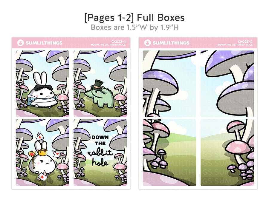 Vertical Kit - Down The Rabbit Hole (11 Pages) - Gold Foil - SumLilThings