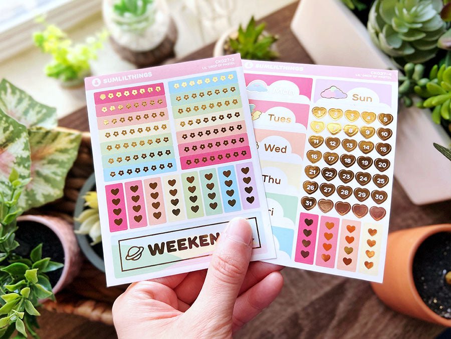 Vertical Kit - Drop of Pastel (10 Pages) - Gold Foil - SumLilThings