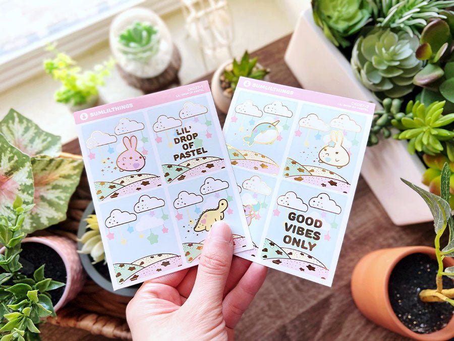 Vertical Kit - Drop of Pastel (10 Pages) - Gold Foil - SumLilThings