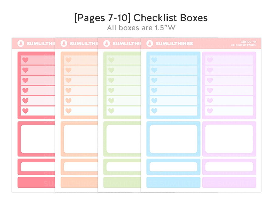 Vertical Kit - Drop of Pastel (10 Pages) - Gold Foil - SumLilThings