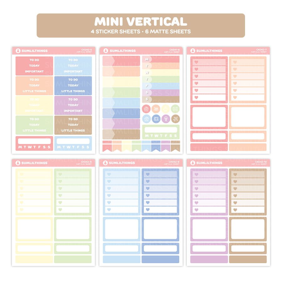 Vertical Kit - Just A Lil&#39; Sweet (10 Pages) - Holographic - SumLilThings