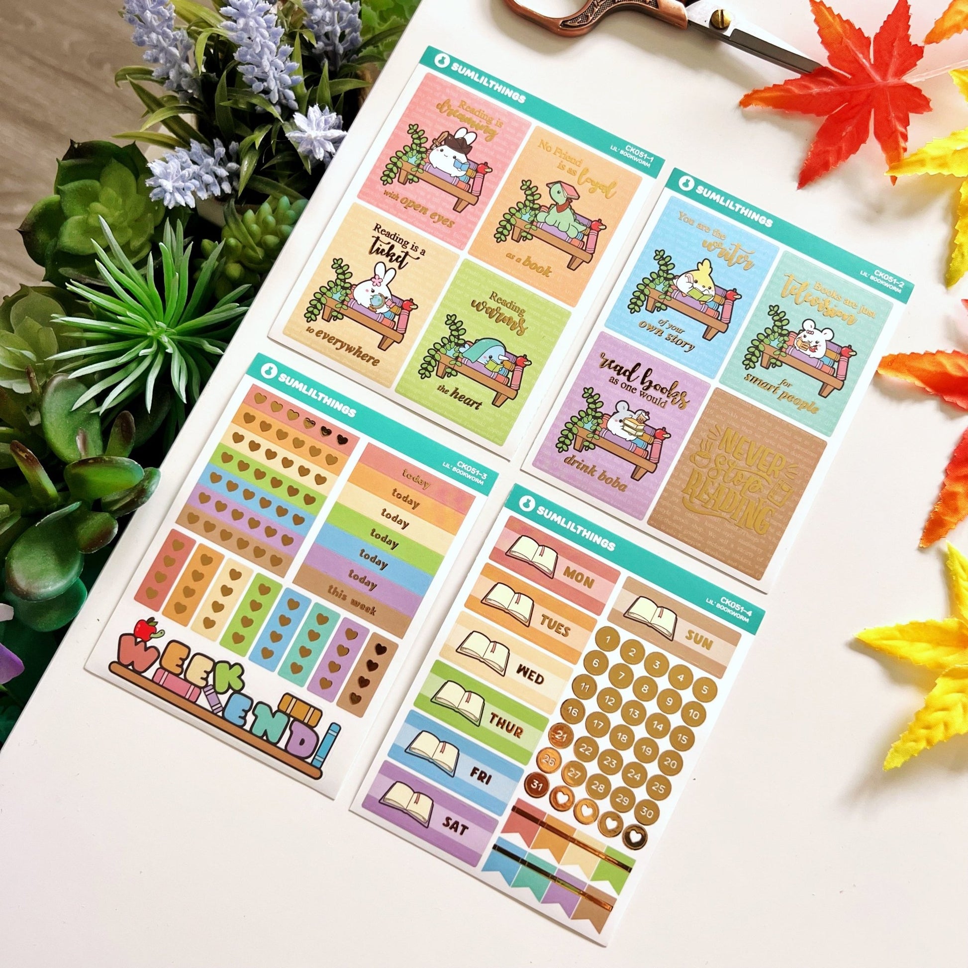 Vertical Kit - Lil' Bookworm - Gold Foil - SumLilThings