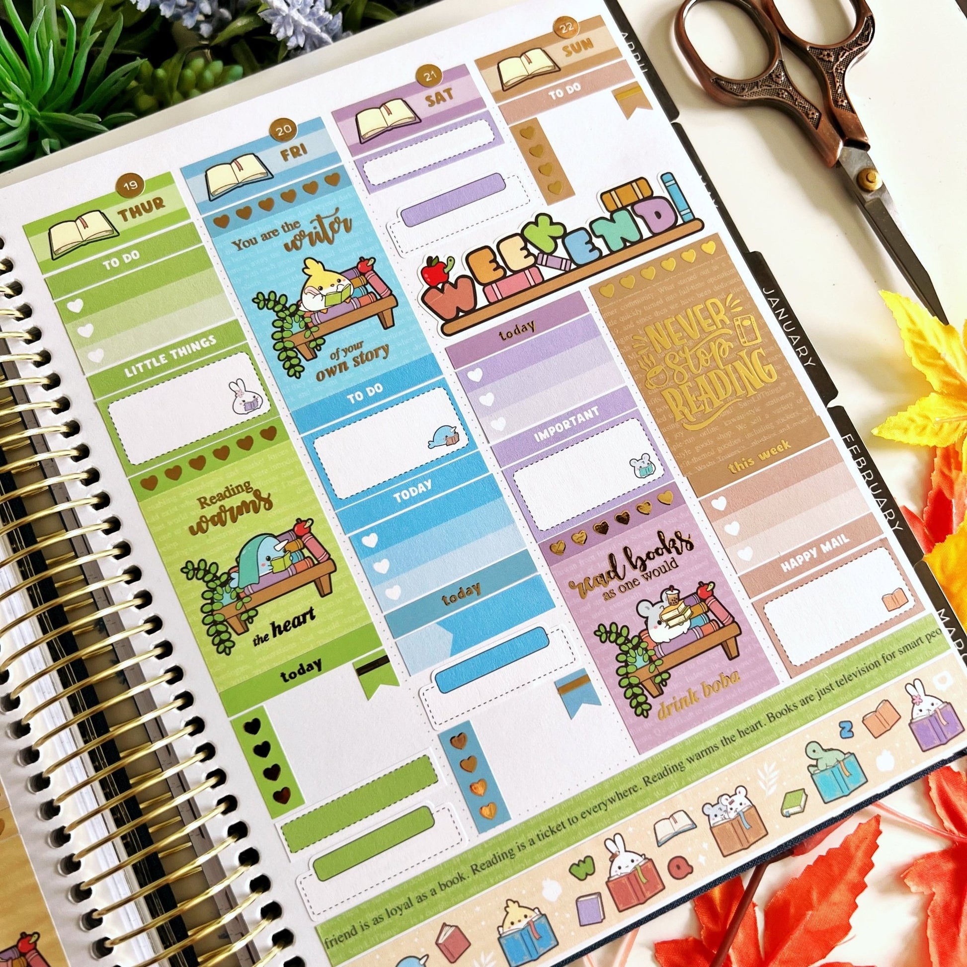 Vertical Kit - Lil' Bookworm - Gold Foil - SumLilThings