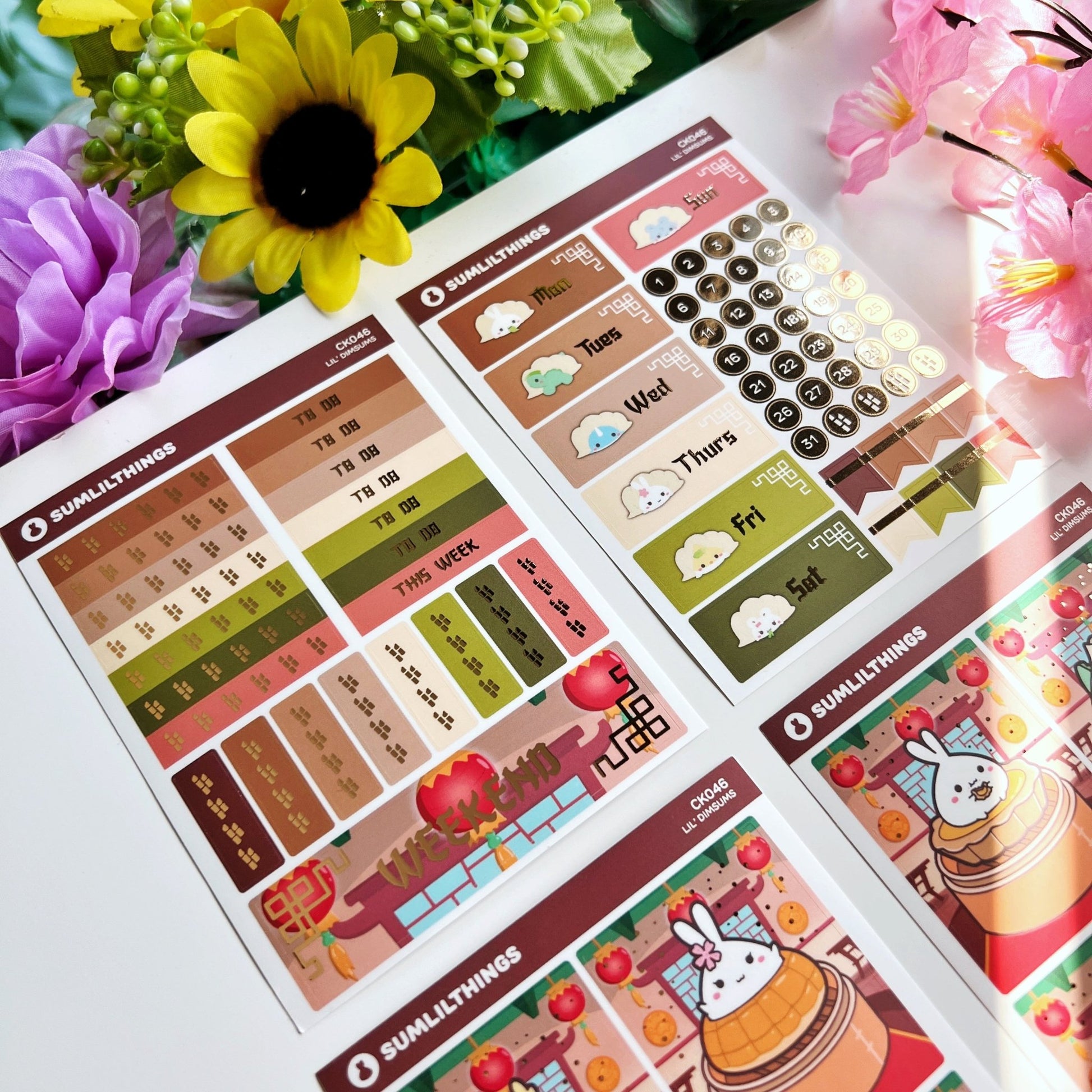 Vertical Kit - Lil' Dimsums (9 Pages) - Gold Foil - SumLilThings