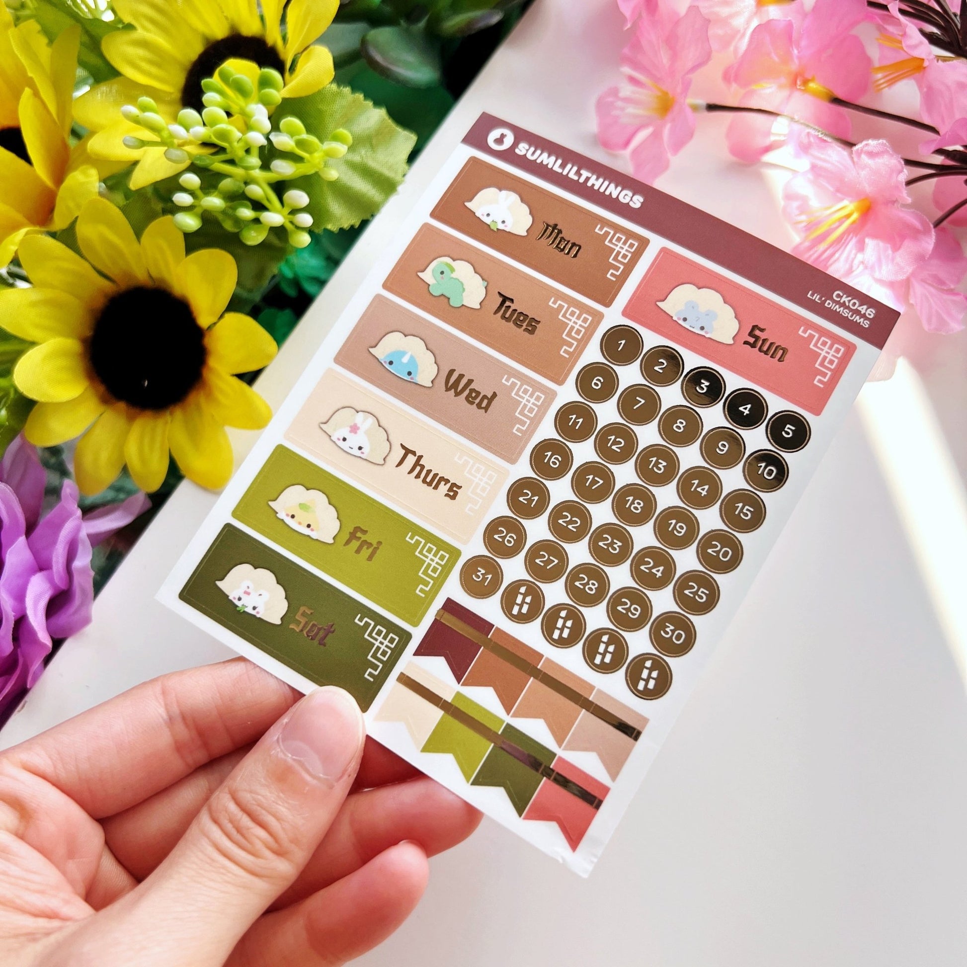 Vertical Kit - Lil' Dimsums (9 Pages) - Gold Foil - SumLilThings