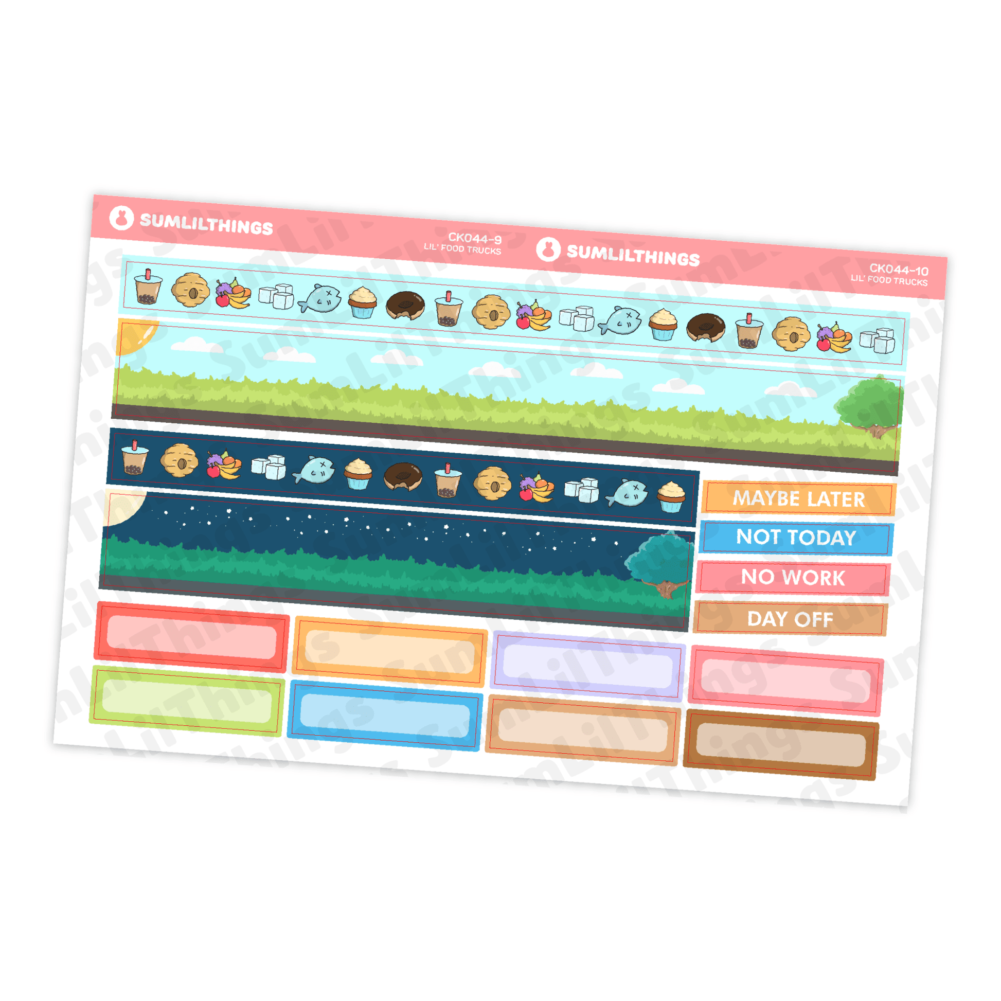 Vertical Kit - Lil' Food Truck (9 Pages) - Gold Foil - SumLilThings