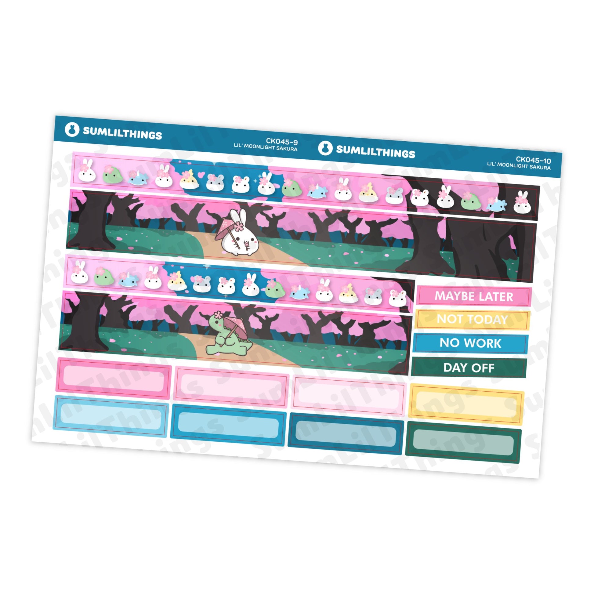 Vertical Kit - Lil' Moonlight Sakura (9 Pages) - Holo Foil - SumLilThings