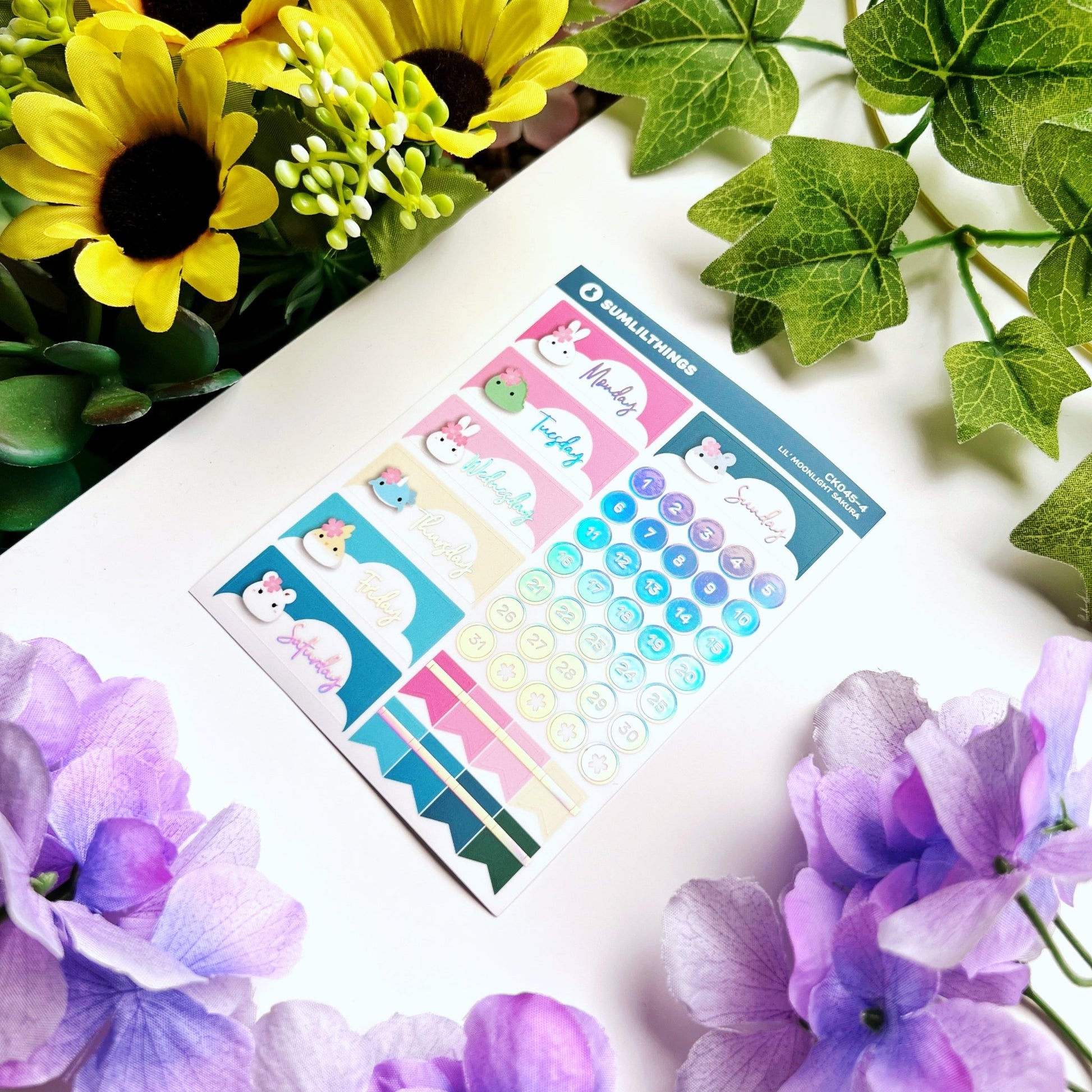 Vertical Kit - Lil' Moonlight Sakura (9 Pages) - Holo Foil - SumLilThings