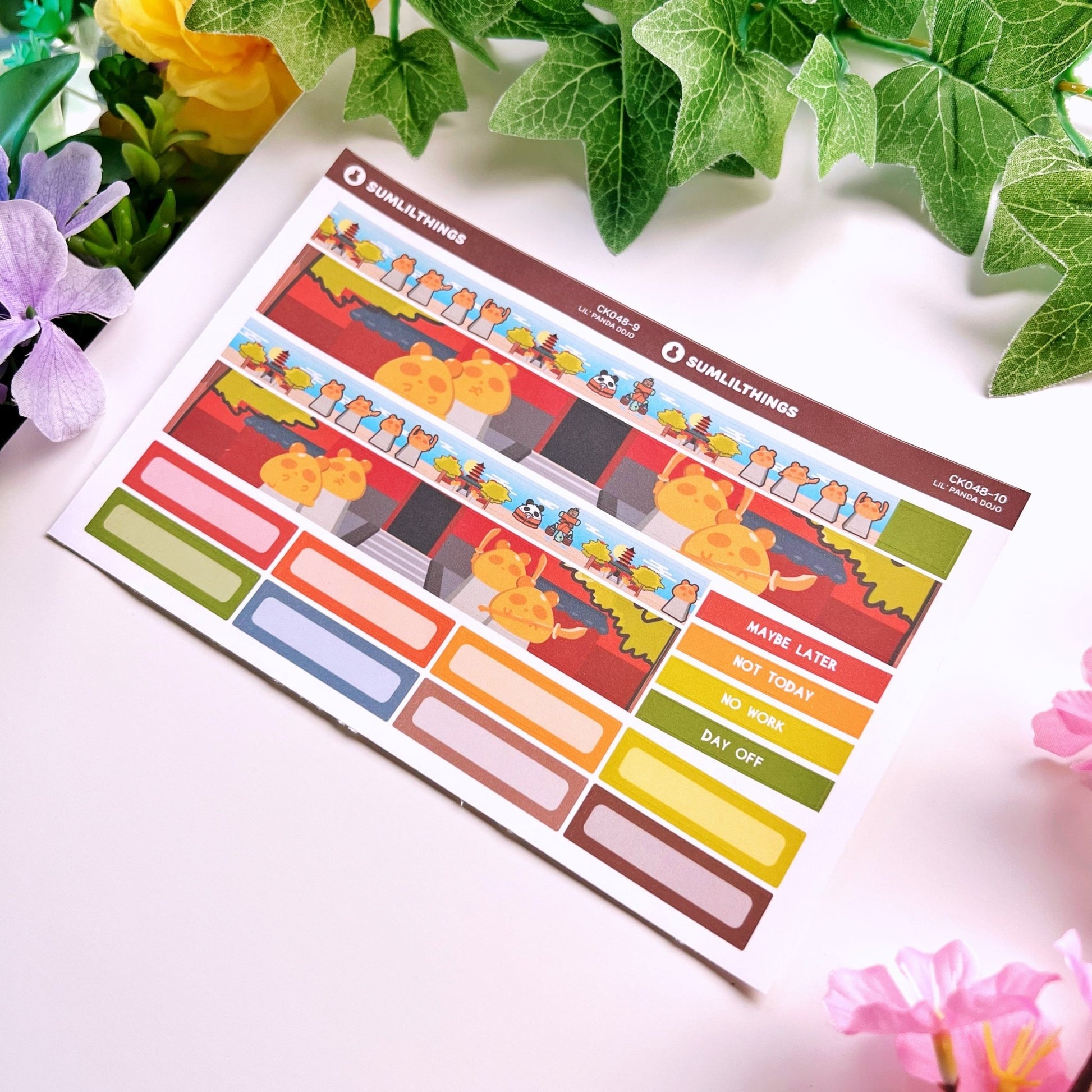 Vertical Kit - Lil' Panda Dojo (9 Pages) - Gold Foil - SumLilThings