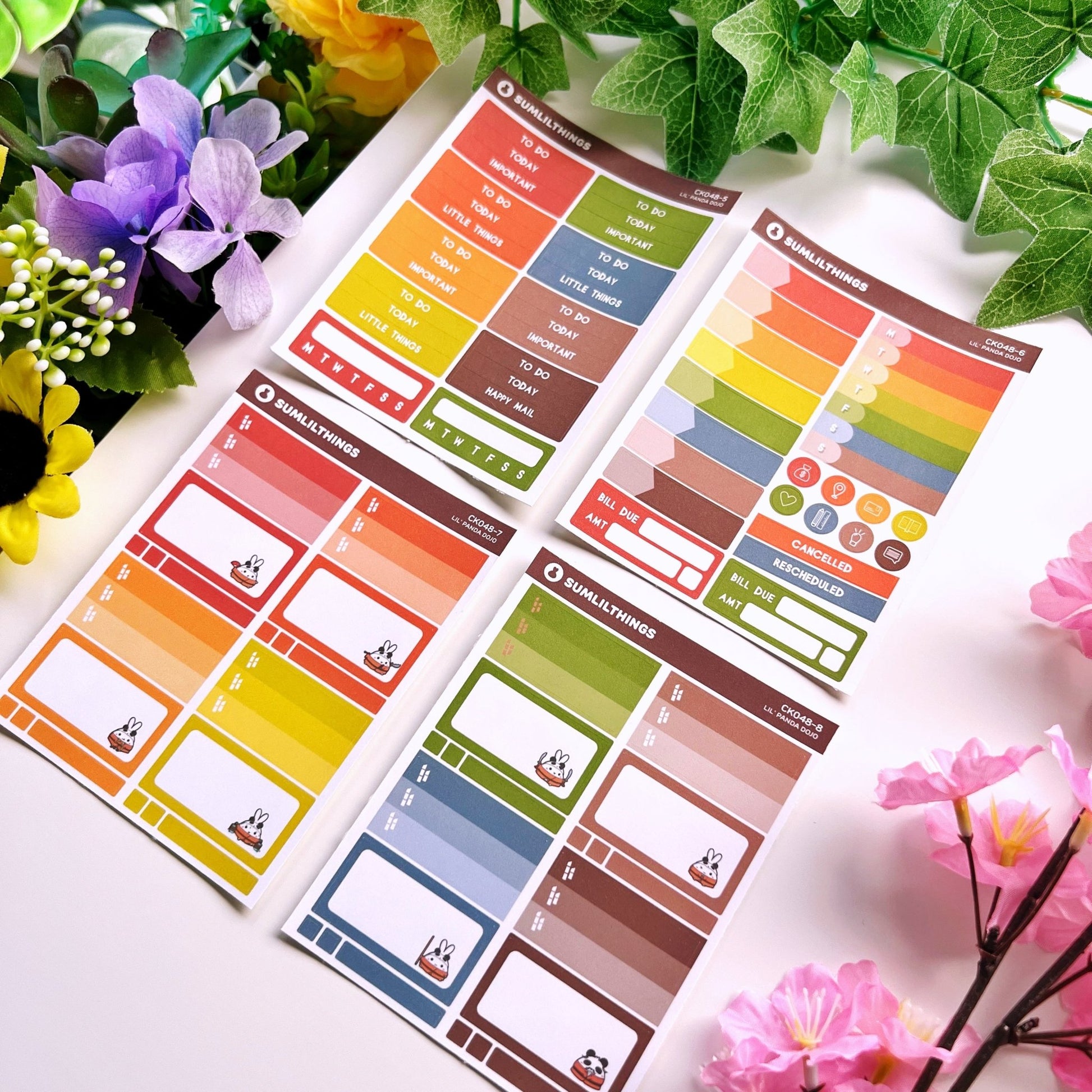 Vertical Kit - Lil' Panda Dojo (9 Pages) - Gold Foil - SumLilThings