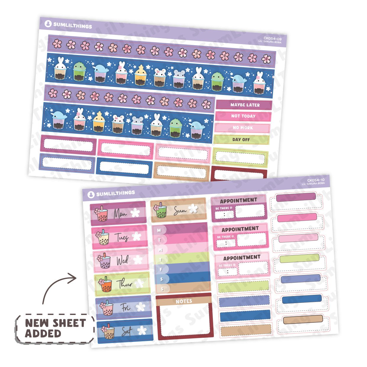 Vertical Kit - Lil' Sakura Boba - Gold Foil - SumLilThings