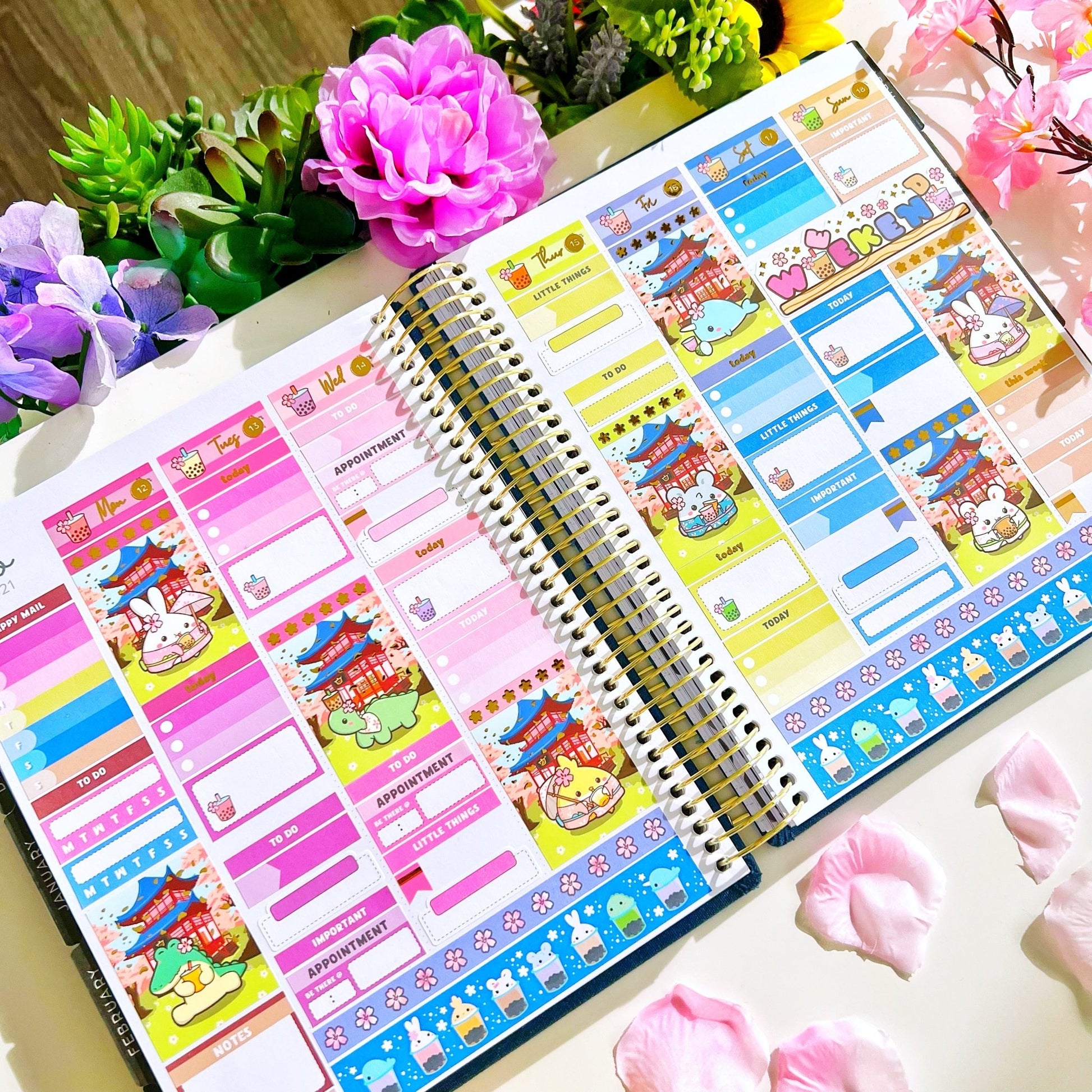 Vertical Kit - Lil' Sakura Boba - Gold Foil - SumLilThings