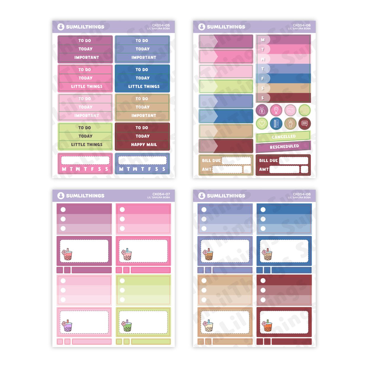 Vertical Kit - Lil' Sakura Boba - Gold Foil - SumLilThings