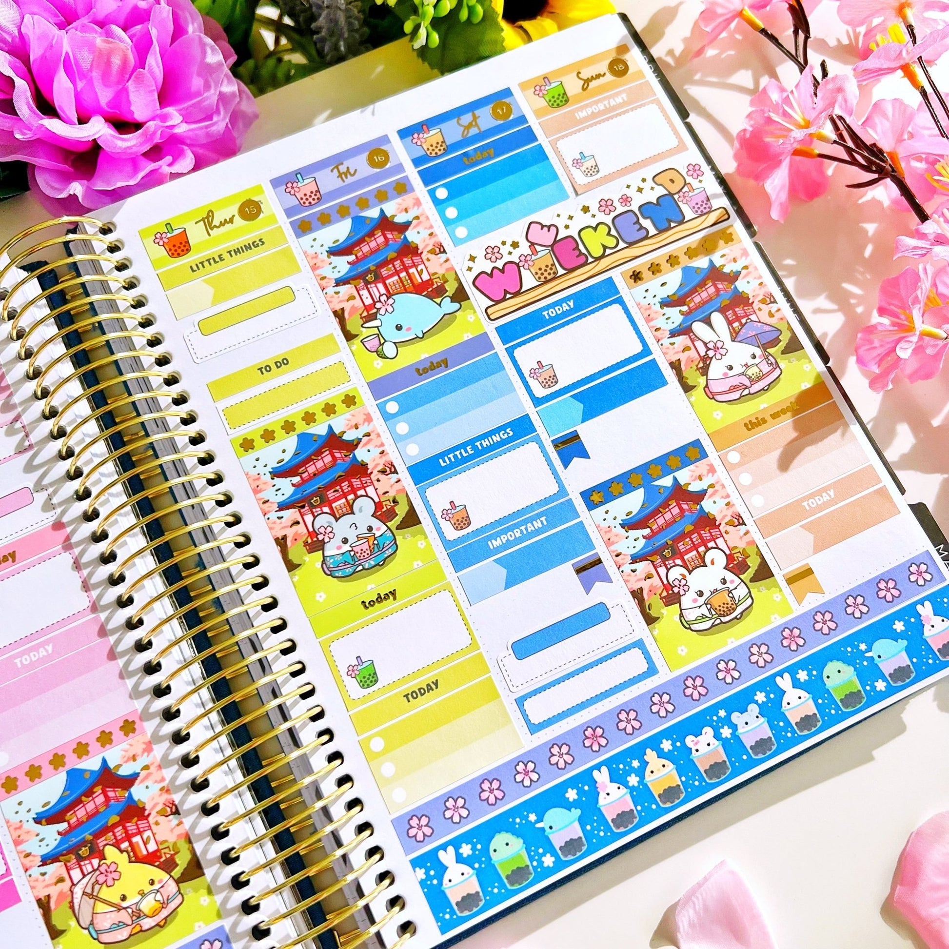 Vertical Kit - Lil' Sakura Boba - Gold Foil - SumLilThings