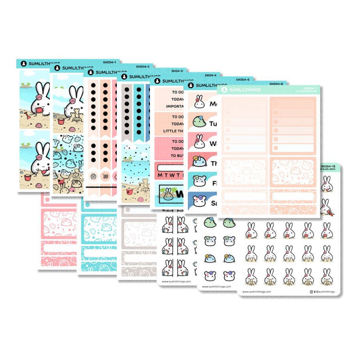Vertical Kit - Lil' Summer Bliss (13 Pages) - Silver Bubble Foil - SumLilThings