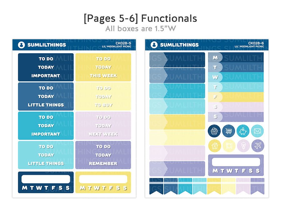 Vertical Kit - Moonlight Picnic (10 Pages) Gold Foil - SumLilThings