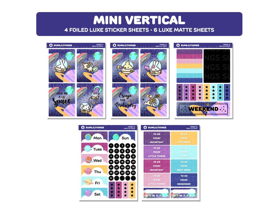 Vertical Kit - Need A Lil' Space (11 Pages) - SumLilThings