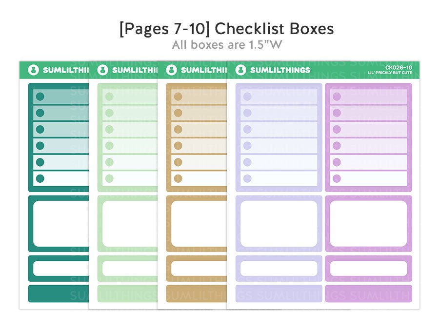 Vertical Kit - Prickly But Cute (10 Pages) - Gold Foil - SumLilThings