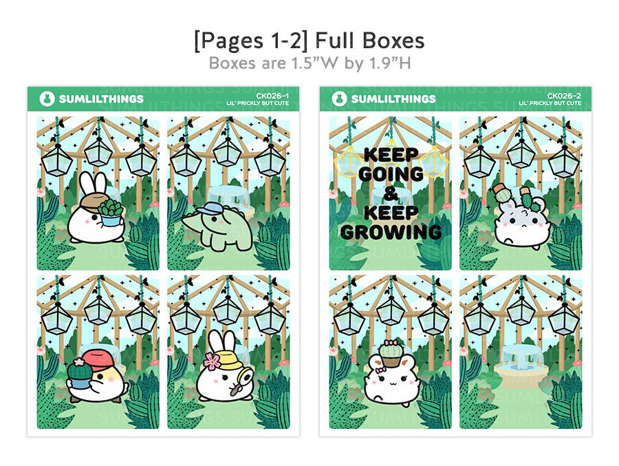 Vertical Kit - Prickly But Cute (10 Pages) - Gold Foil - SumLilThings