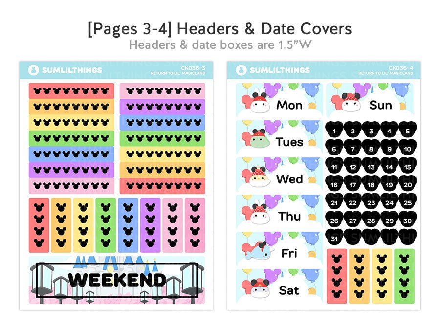 Vertical Kit - Return to Magicland (10 Pages) - Gold Foil - SumLilThings