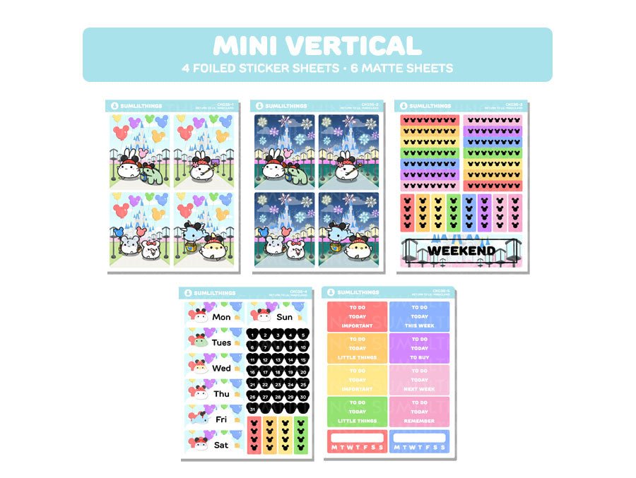 Vertical Kit - Return to Magicland (10 Pages) - Gold Foil - SumLilThings