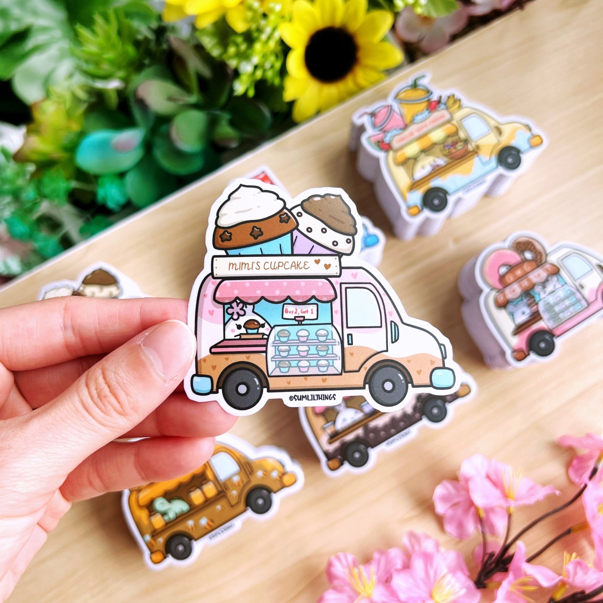 Vinyl Sticker - Cupcake Food Truck - SumLilThings