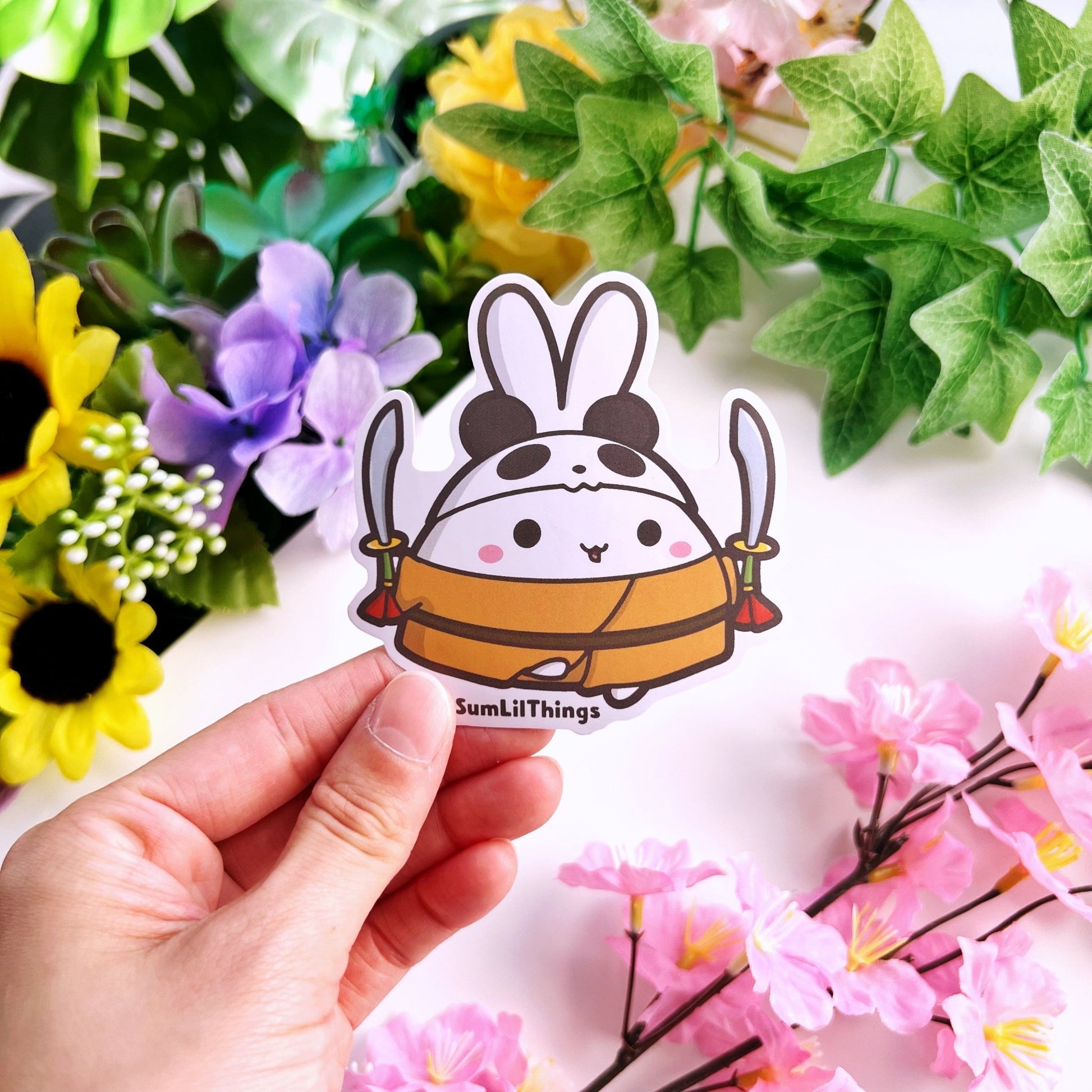 Vinyl Sticker - Double Sword Panda Lil - SumLilThings