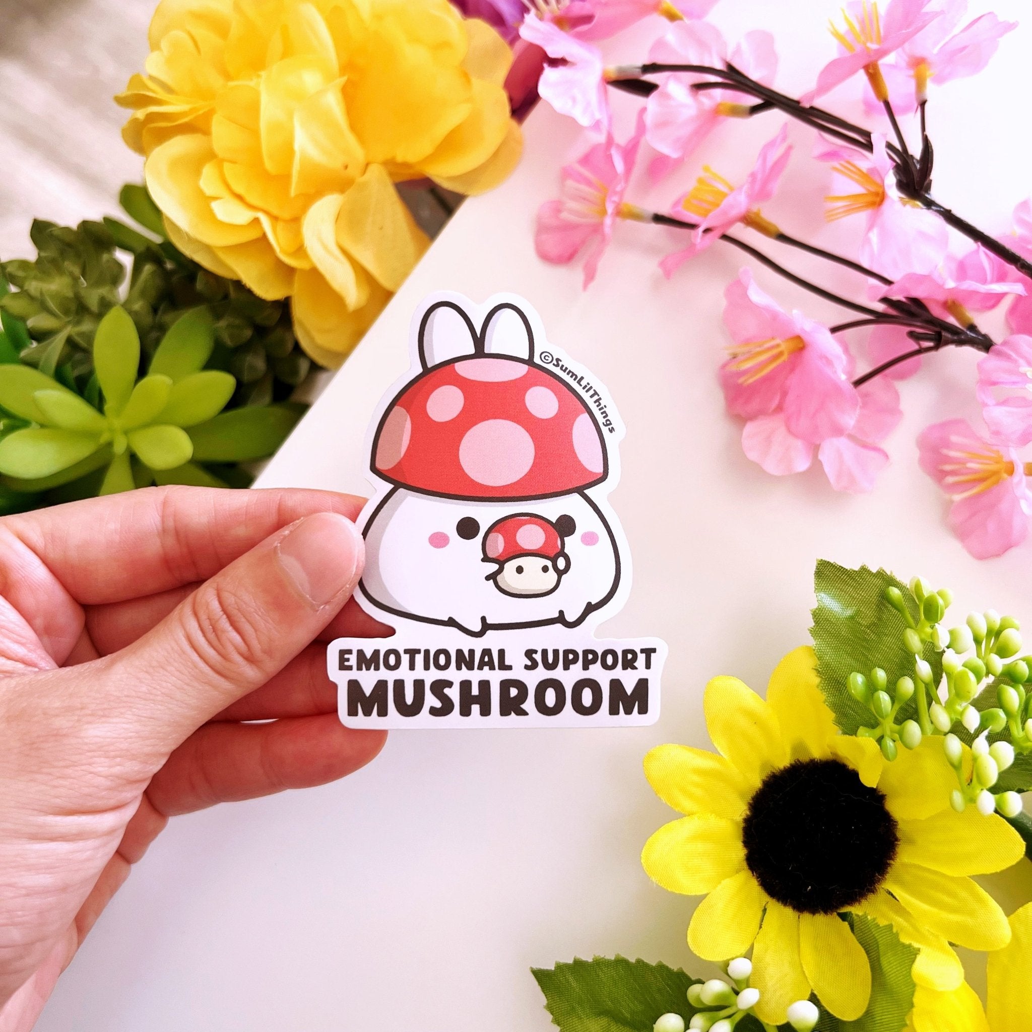 Vinyl Sticker - Emotional Support Mushroom