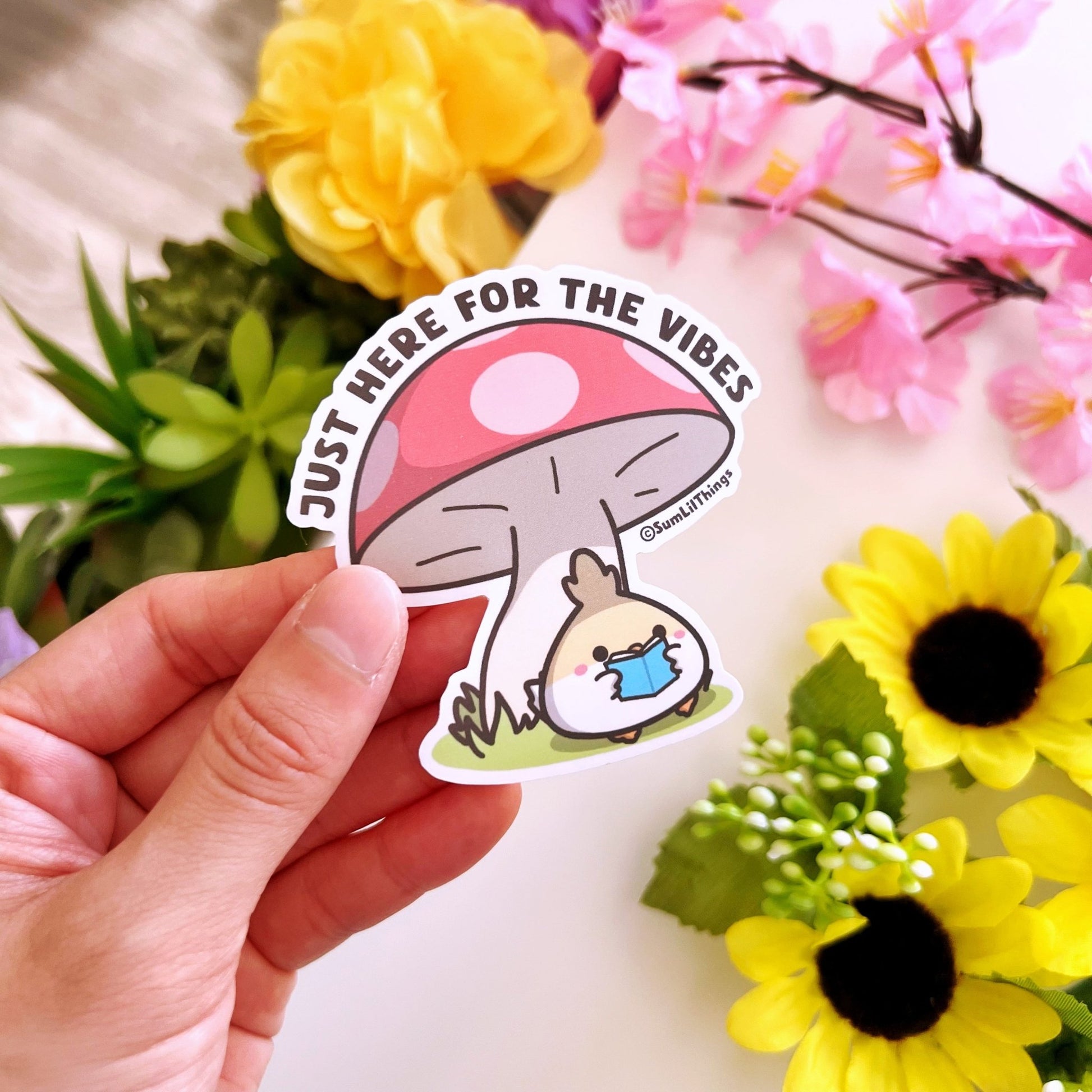 Vinyl Sticker - Here For The Vibe (Reading) - SumLilThings